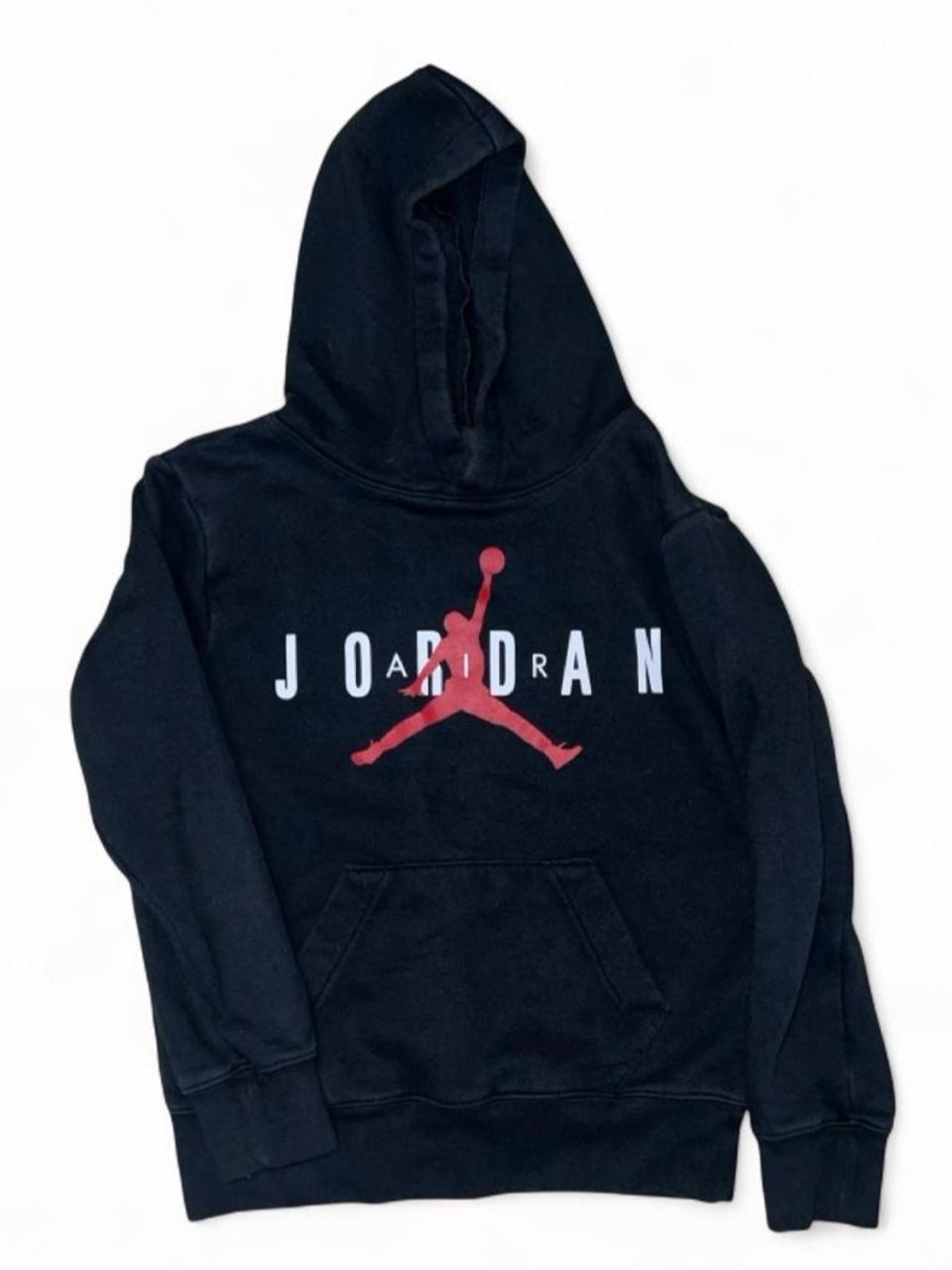 Jordan Kids Black Sweatshirt with Red Jumpman Logo